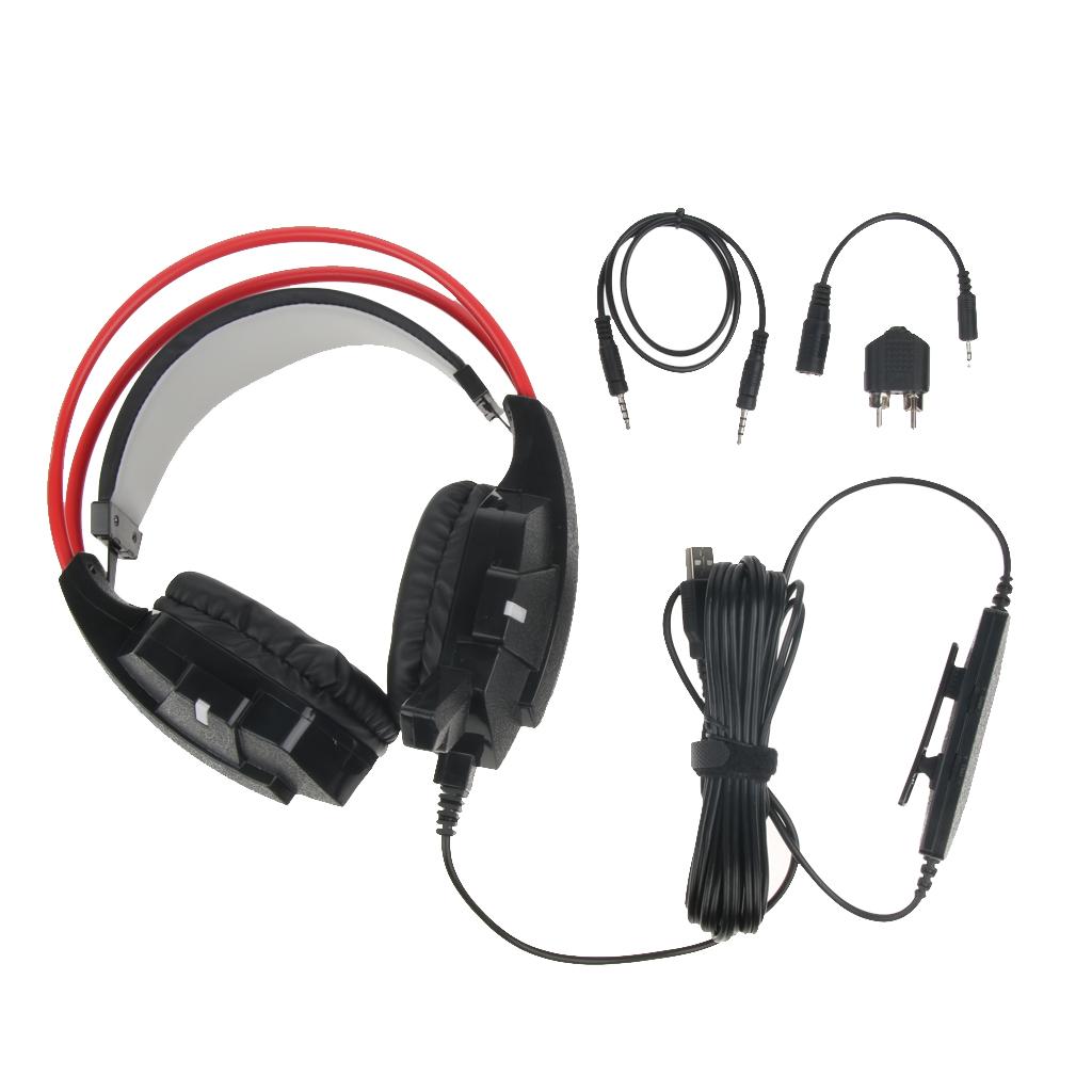 Gaming Headphone Headset Earpiece 3.5mm Jack with Mic for PC PS3 PS4 Slim Pro