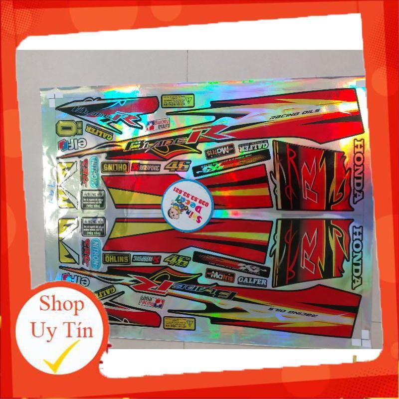 Tem xe honda blade R tặng logo