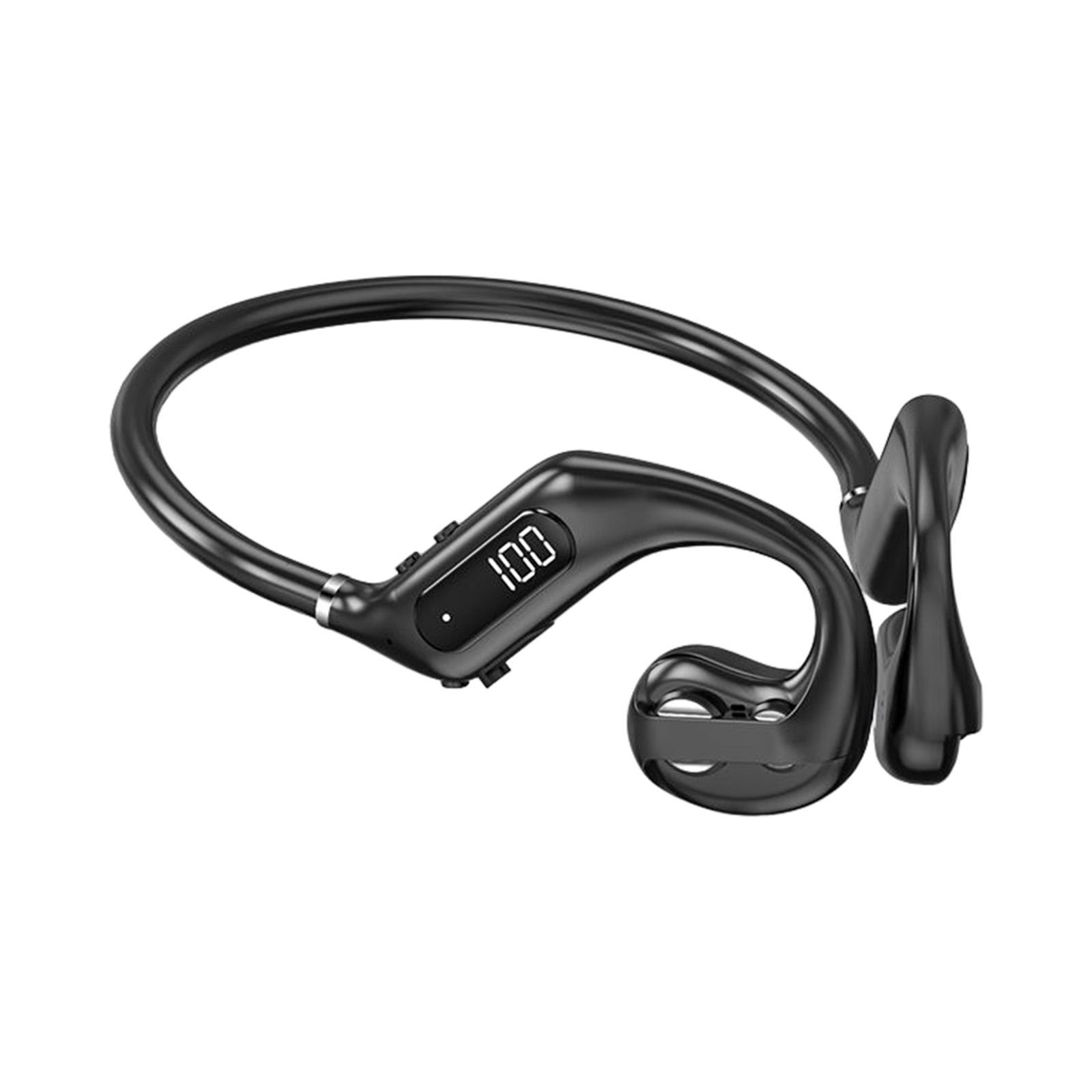 Open Ear Headphone Headset Noise Cancelling Handsfree Calling Stereo with Mic Sports Headset Sports Headphone for Workout Bicycling