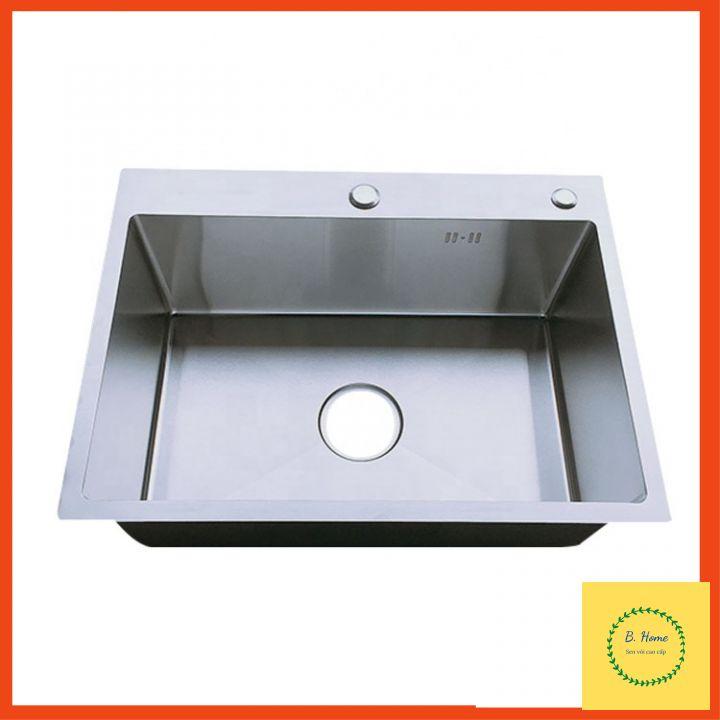 Chậu rửa bát, chậu rửa chén inox 304 1 hố kích thước 60x45 cm, siêu dày