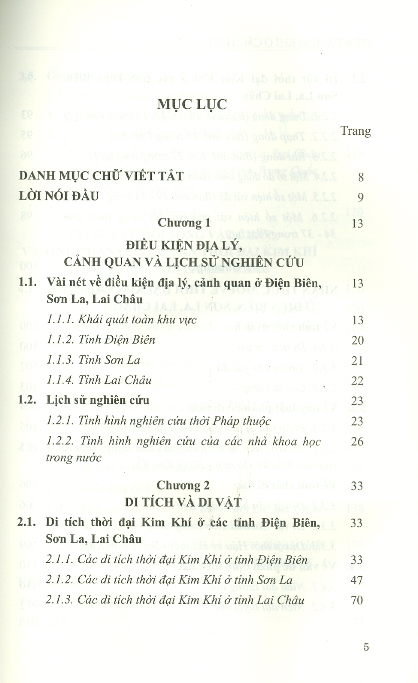 Thời Đại Kim Khí Ở Các Tỉnh Điện Biên, Sơn La, Lai Châu (Sách Chuyên Khảo)