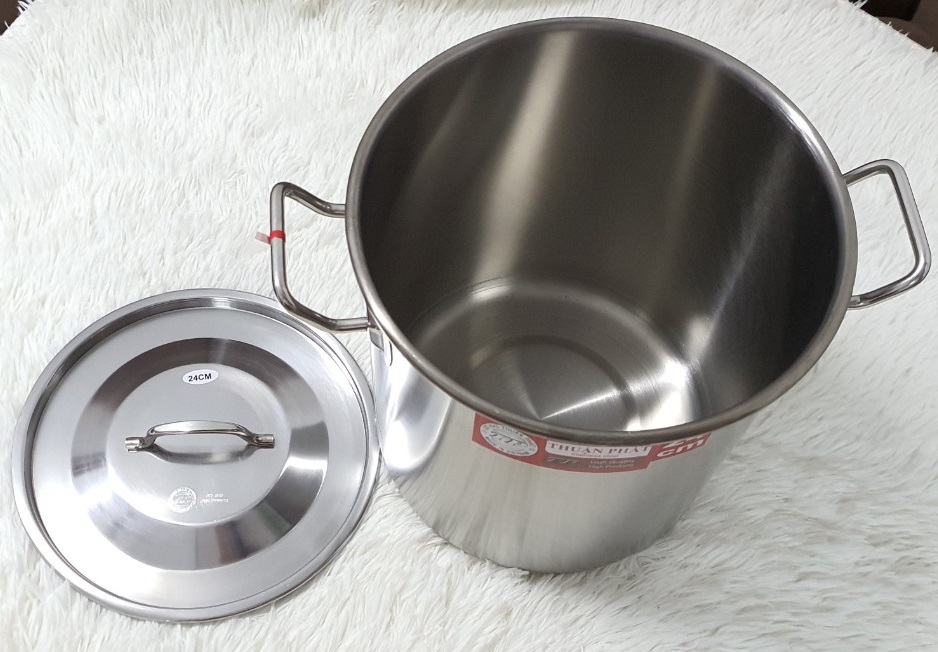 Nồi súp inox 304 , Nồi inox lớn Kích thước: 24x24 cm ,Dung tích 10 L