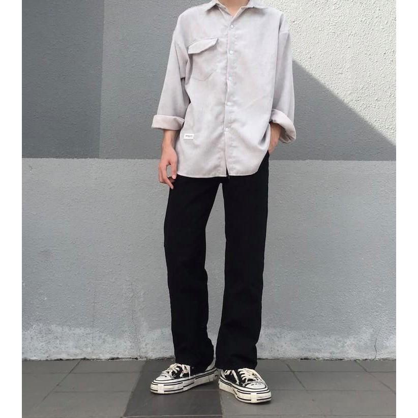 Quần Baggy Nam Ống Rộng- quần bò nam- phong cách - Quần Jean Nam Hàn Quốc.