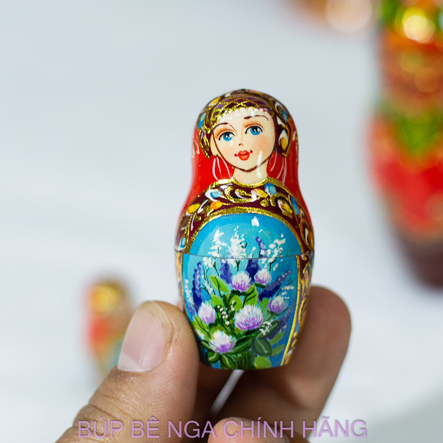BỘ BÚP BÊ NGA CAO CẤP 7 LỚP 22CM HOA VĂN "NHỮNG ĐỨA BÉ THÔN QUÊ NGA" RẤT ĐẸP VÀ SANG TRỌNG, ĐỘC ĐÁO