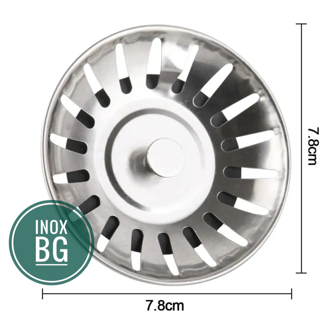 [INOX 304] NẮP CHẶN RÁC BỒN RỬA CHÉN ĐƯỜNG KÍNH 78MM