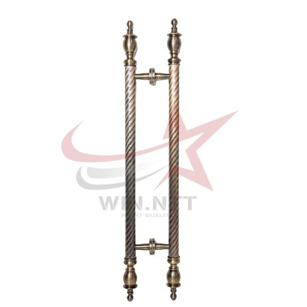 Tay Nắm Cửa Kính Cường Lực, Cửa Nhôm - Tay Đồng Nâu Đầu Đèn.