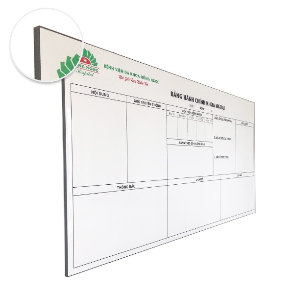 Bảng Từ Trắng Khung Air Hàn Quốc - Tân Hà - Kích Thước 80x120cm - Khung Air Frame Siêu Mỏng