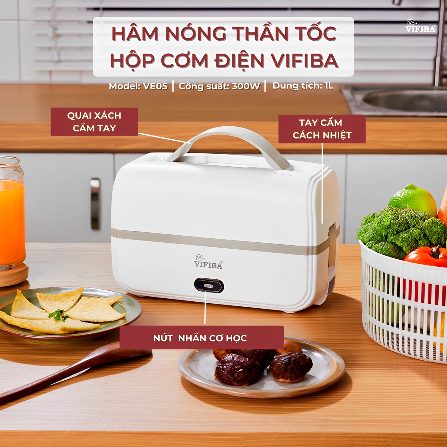 Hộp cơm cắm điện 2 tầng cao cấp Homea2z, hộp đựng cơm thông minh, hộp cơm hâm nóng, giữ nhiệt, sử dụng để nấu ăn