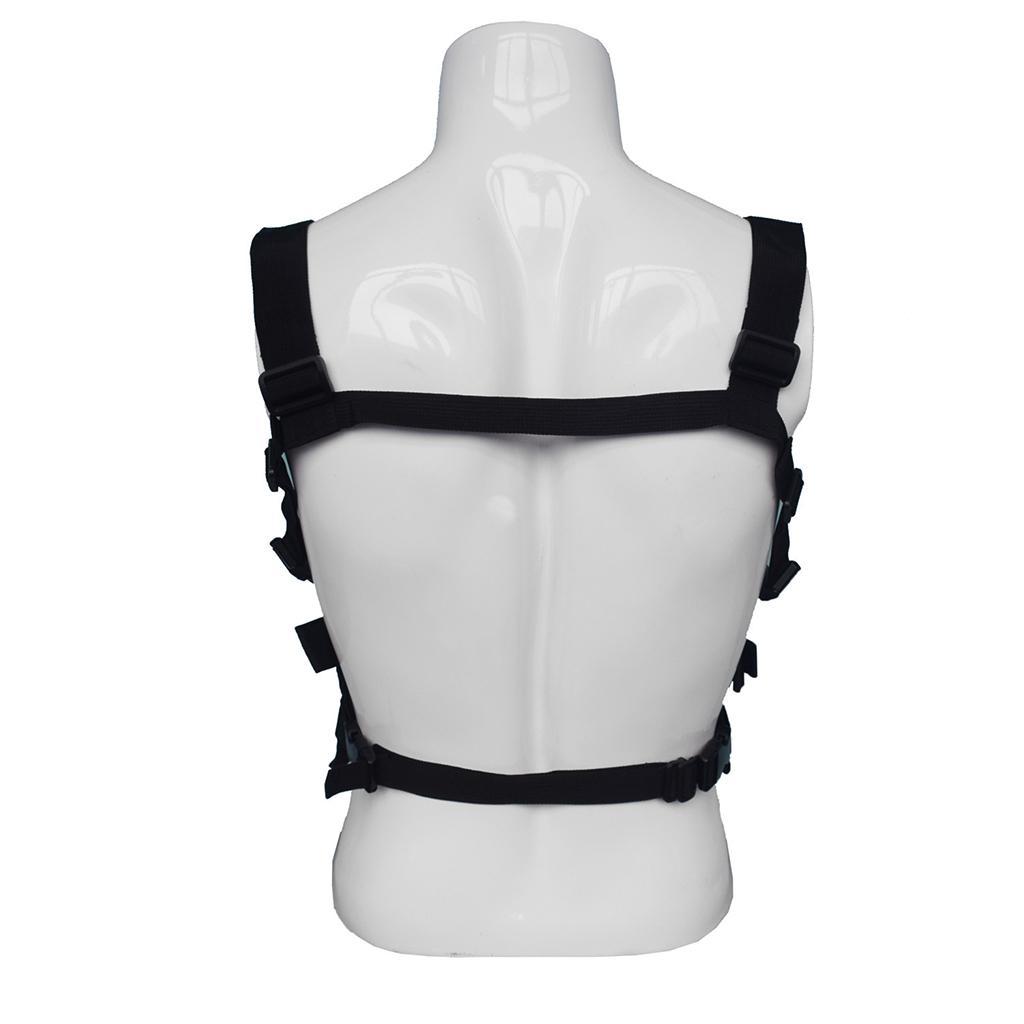 Vest Chest Bag Pouch 600D Oxford Cloth for Fishing Hiking Black