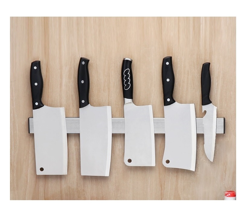 Hình ảnh Thanh ngang Inox 304 hít từ tính, nam châm để gác dao, muỗng, nĩa, đũa dụng cụ bếp, sắp xếp gọn gàng nhà bếp, tiện dụng giữ đồ nhà bếp khô ráo,thiết kế hiện đại tô điểm cho không gian nhà bếp_HK099-50 