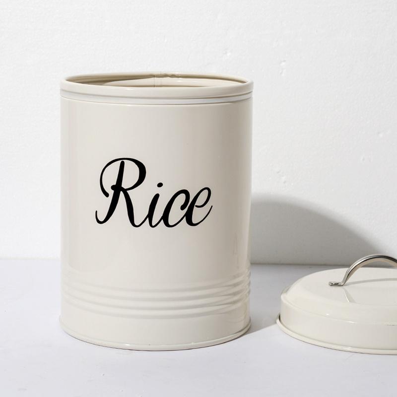 Country Rice Bucket Multifunction Rice Storage Box Washing Powder Grain Sealed Jar Moisture-Proof Sundries Bucket 3L