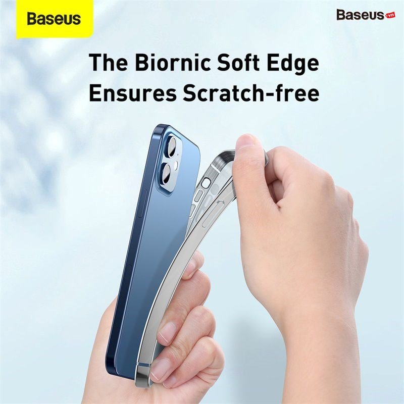 Ốp lưng Silicone dẽo trong suốt viền si màu Baseus Shining Case cho iPhone 12 mini / iPhone 12 / iPhone 12 Pro / iPhone 12 Promax_Hàng Nhập Khẩu