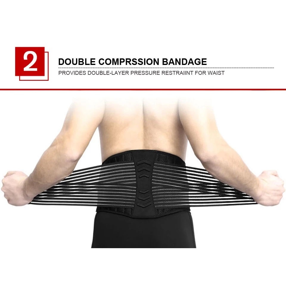 Đai lưng tập gym AOLIKES A-7998 có thanh thép đàn hồi nâng đỡ bảo vệ cột sống sport waist support
