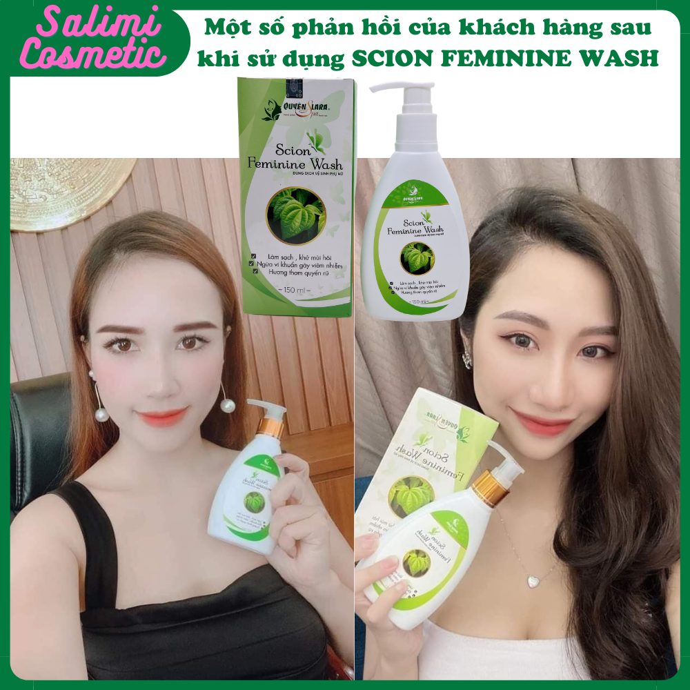 Dung Dịch Vệ Sinh Phụ Nữ SCION FEMININE WASH 150ml, Chiết Xuất Trầu Không, Khử Mùi Hôi, Ngừa Vi Khuẩn Gây Viêm Nhiễm, An Toàn Cho Bà Bầu Sau Sinh