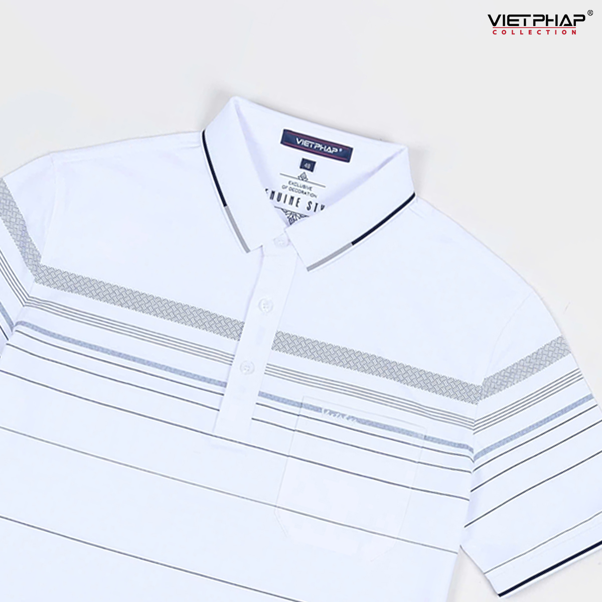 Áo Polo Nam VIỆT PHÁP Form Luxury - Thun Cotton Lạnh, lịch lãm, sang trọng 35868