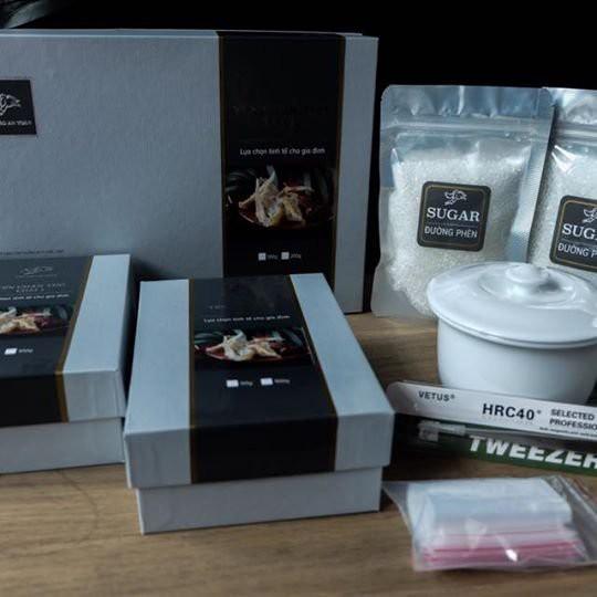 Yến chân thô còn lông nguyên chất từ tổ yến Khánh Hòa Yến Sào An Toàn Hộp 50g chia sẵn 5 túi