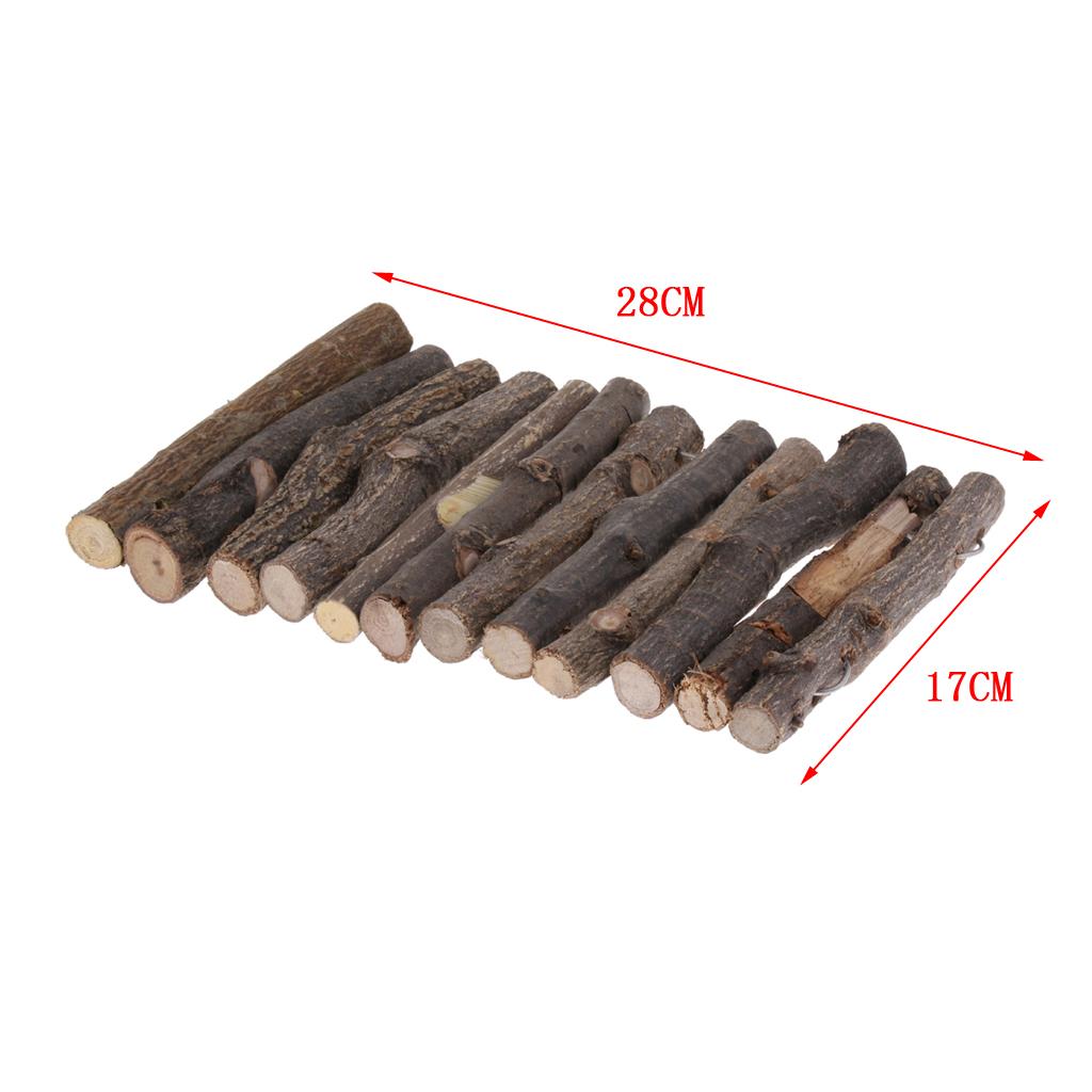Pet Training Tool Natural Wood Climbing Ladder for Rabbit Hamster