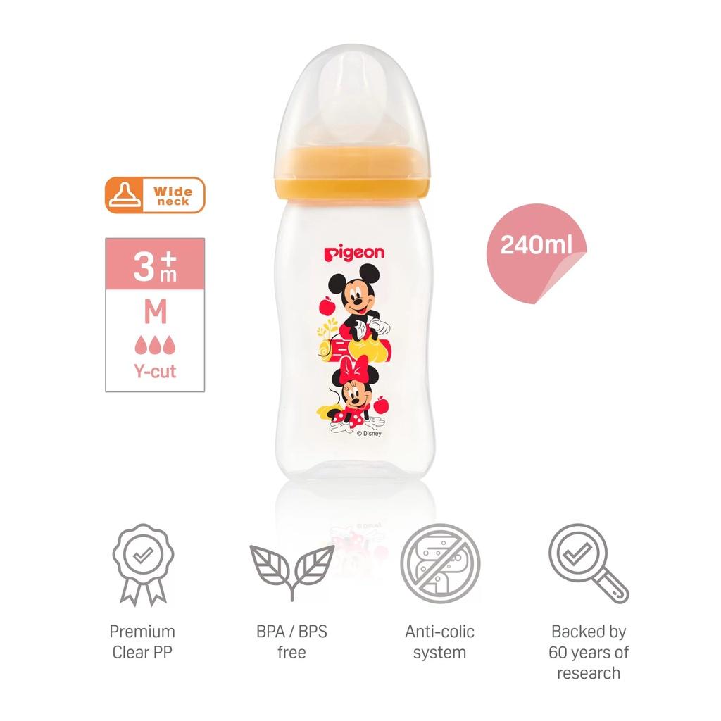 Bình Sữa Pigeon Softouch PP Plus Disney Baby - Màu Vàng