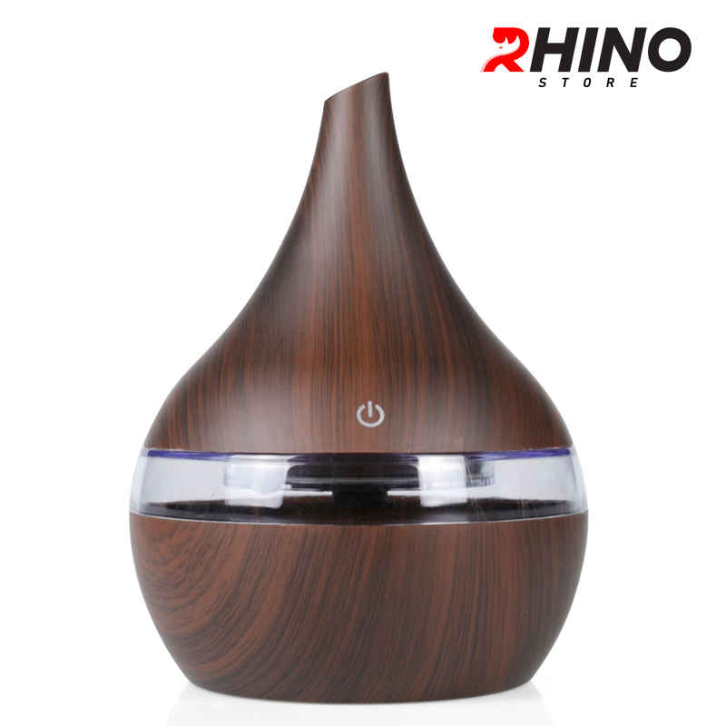 Máy phun sương tinh dầu tạo ẩm Rhino H401C hình bầu, dung tích 300ml nhiều màu - Hàng chính hãng