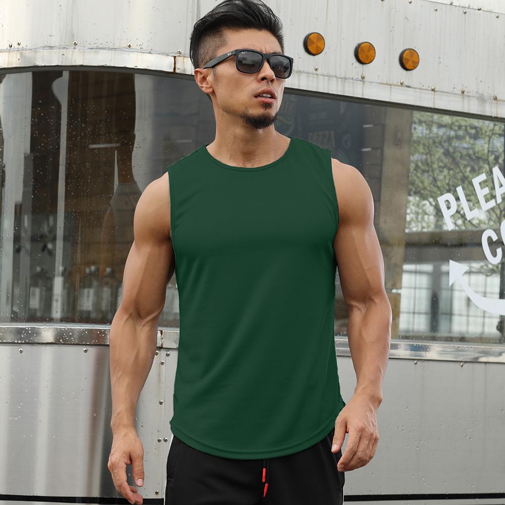 Áo thể thao nam không tay nhanh khô, tập thể thao