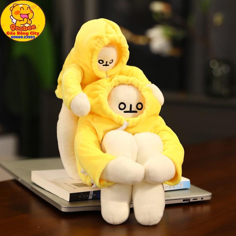 Người Chuối Nhồi Bông Trầm Cảm Lelush Đáng Yêu - Banana Man 35cm Cao Cấp Gấu Bông City