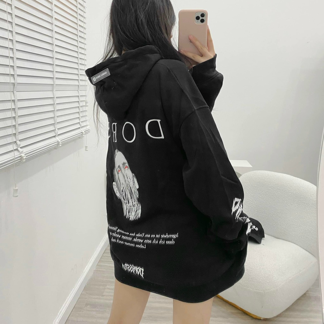 Áo Hoodie DORIS Có Nón Mũ 2 Lớp Màu Đen Nam Nữ Cặp Đôi - FREESHIP ĐẸP -Khoác Nỉ Ngoại Unisex Kiểu Hàn Quốc