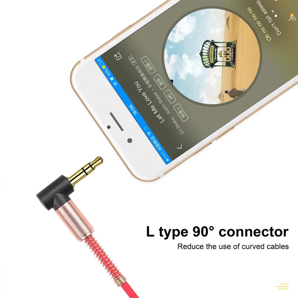 Dây cáp kết nối âm thanh kiểu quấn lò xo 3.5mm