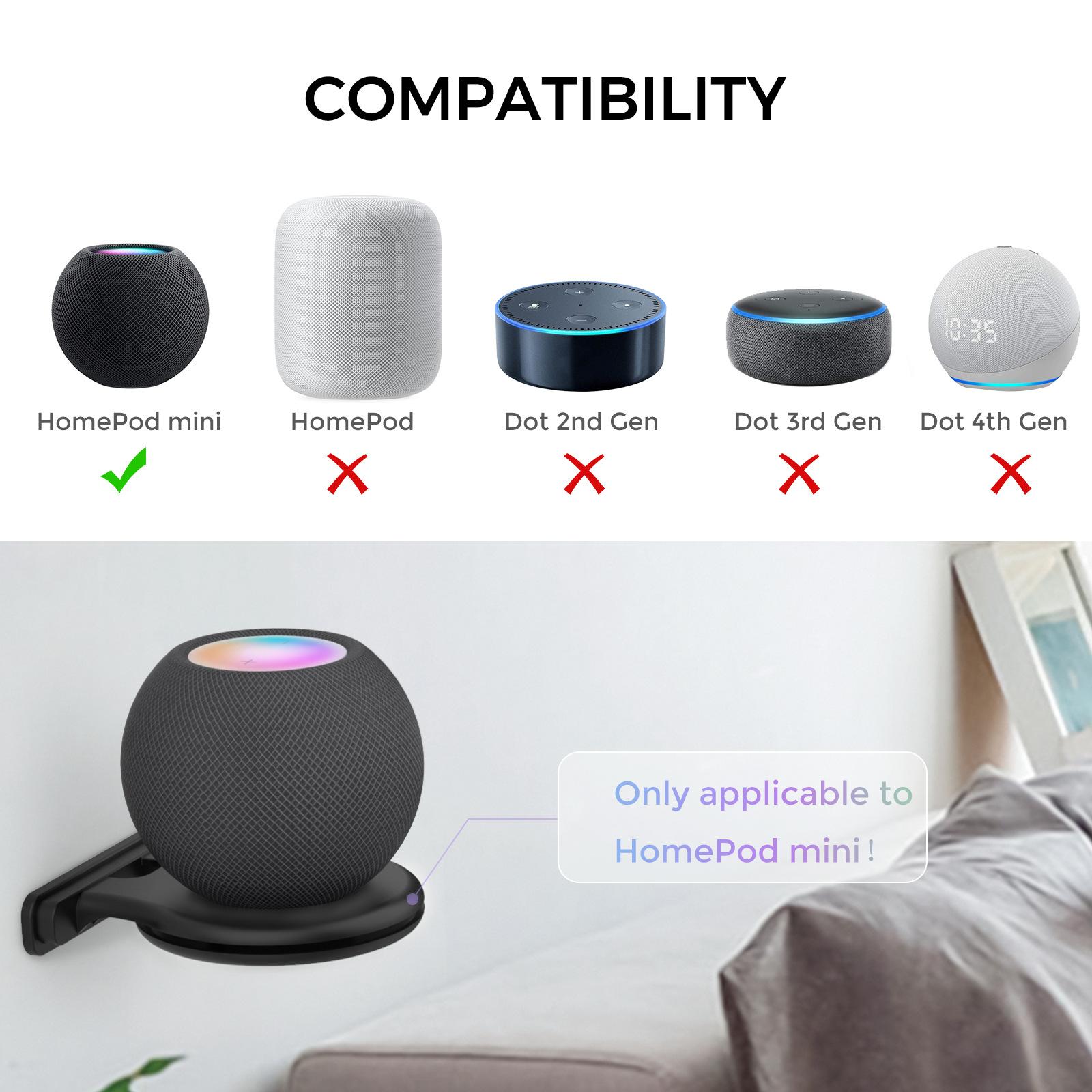 Giá đỡ cho homepod mini loa thông minh treo tường đứng bền bỉ hộp treo tường hỗ trợ cho pod nhà mini Color: 1PC White Woofer Size/Full-Range Size: Bracket