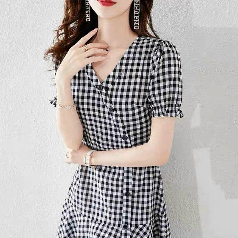 ĐẦM CARO ĐUÔI CÁ NẸP NÚT XEO