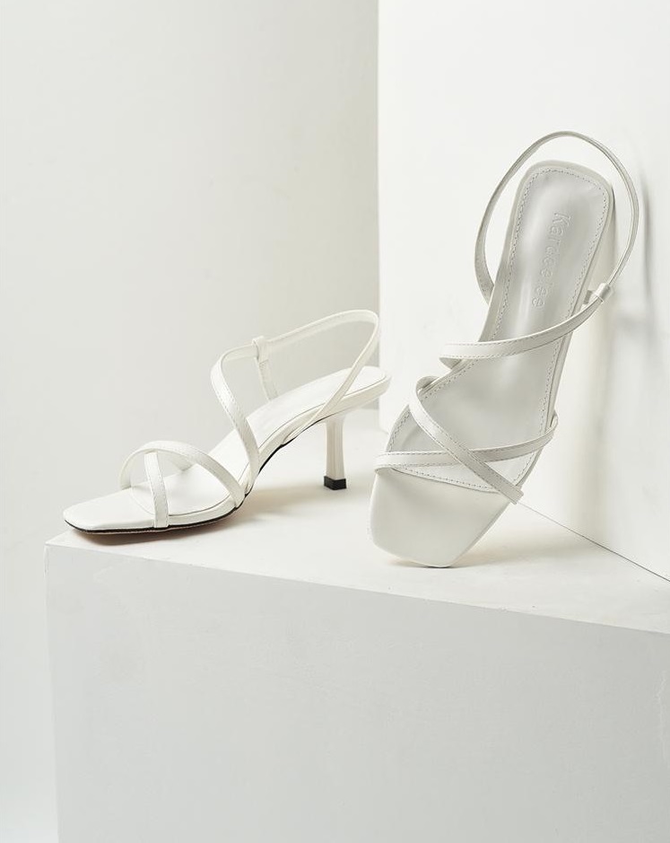 Sandal cao gót nhọn 7 phân Chữ X THS20