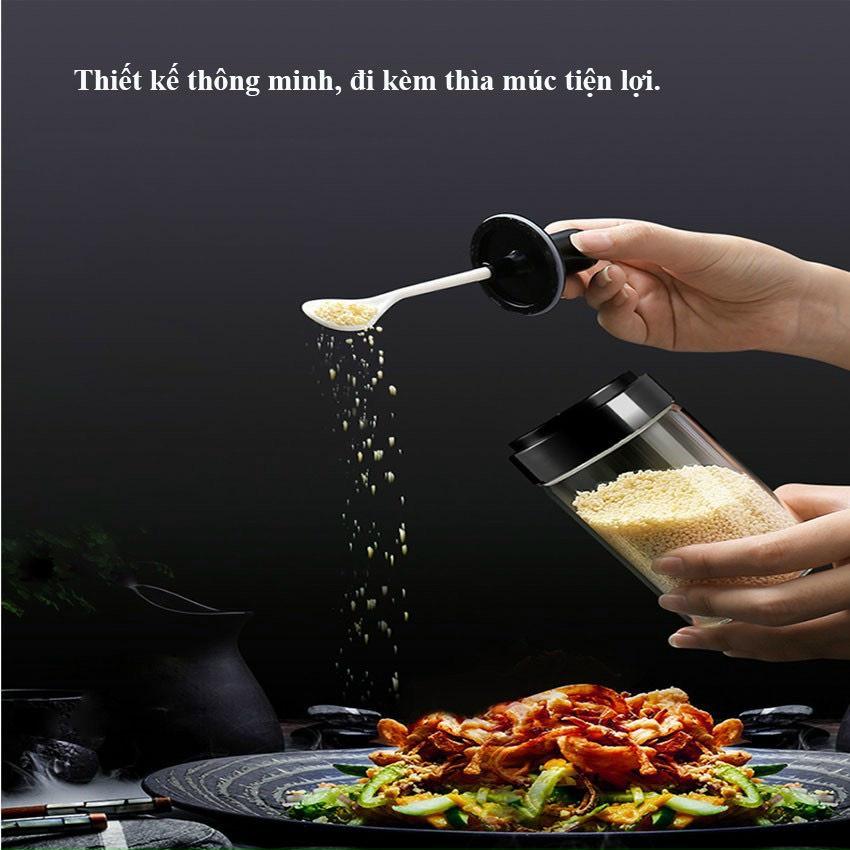 Hũ Đựng Gia Vị Cao Cấp - Lọ Đựng Gia Vị Tiện Lợi Bằng Thủy Tinh An Toàn