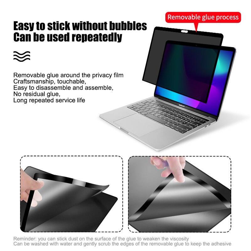 Màng Lọc Bảo Vệ Màn Hình Chống Nhìn Trộm Từ Tính Cho Apple MacBook Air 13.3 M2 Pro 13 2022 a2442 a2681 a2338 a2
