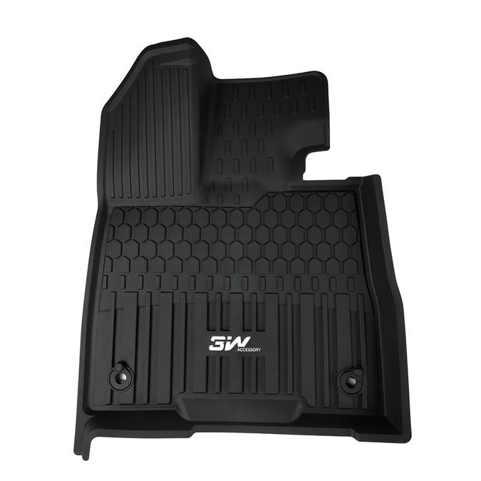 Thảm lót sàn xe ô tô Toyota Sienna 2021 Nhãn hiệu Macsim 3W chất liệu nhựa TPE đúc khuôn cao cấp - màu đen