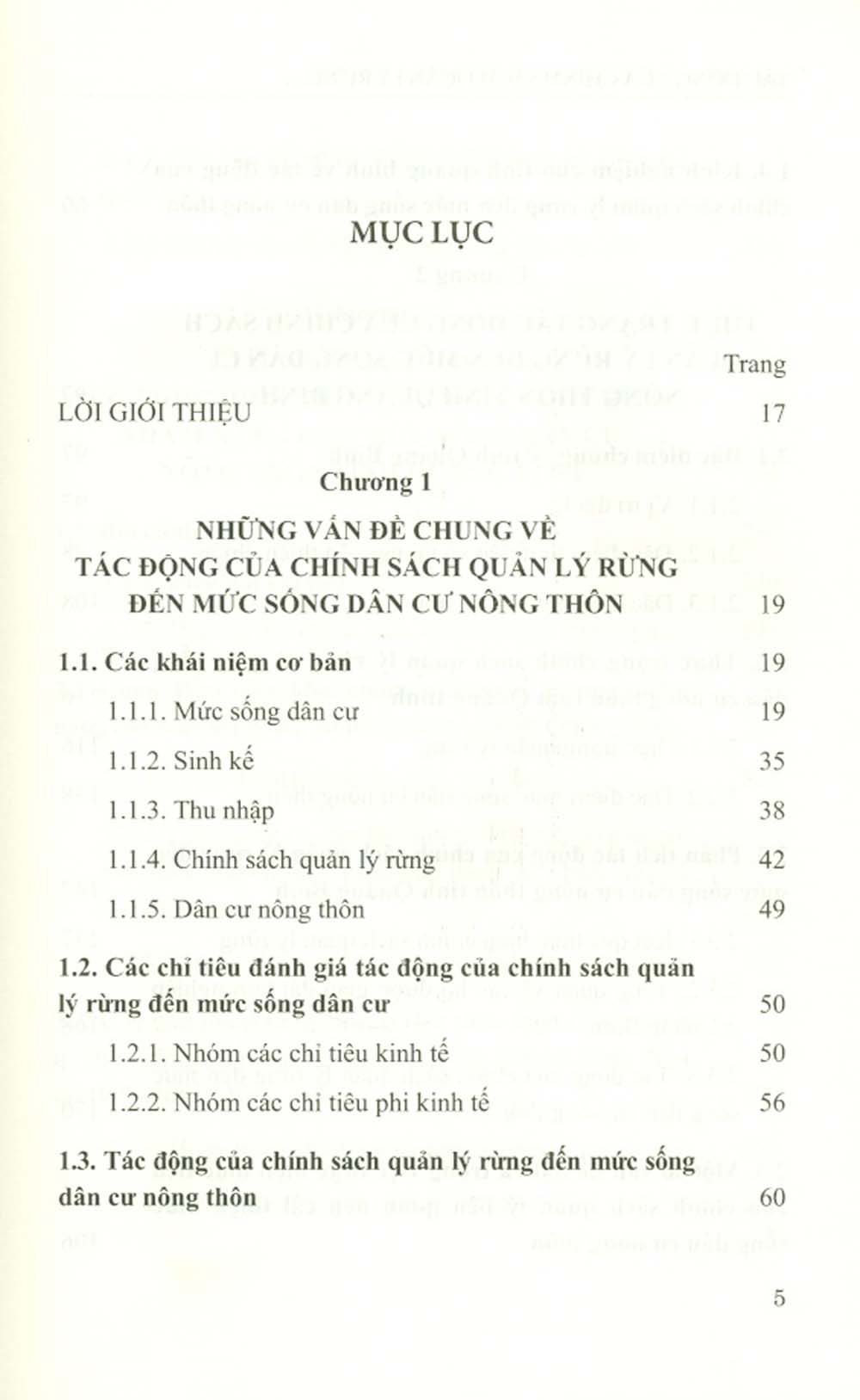 Tác Động Của Chính Sách Quản Lý Rừng Đến Mức Sống Dân Cư Nông Thôn Tỉnh Quảng Bình