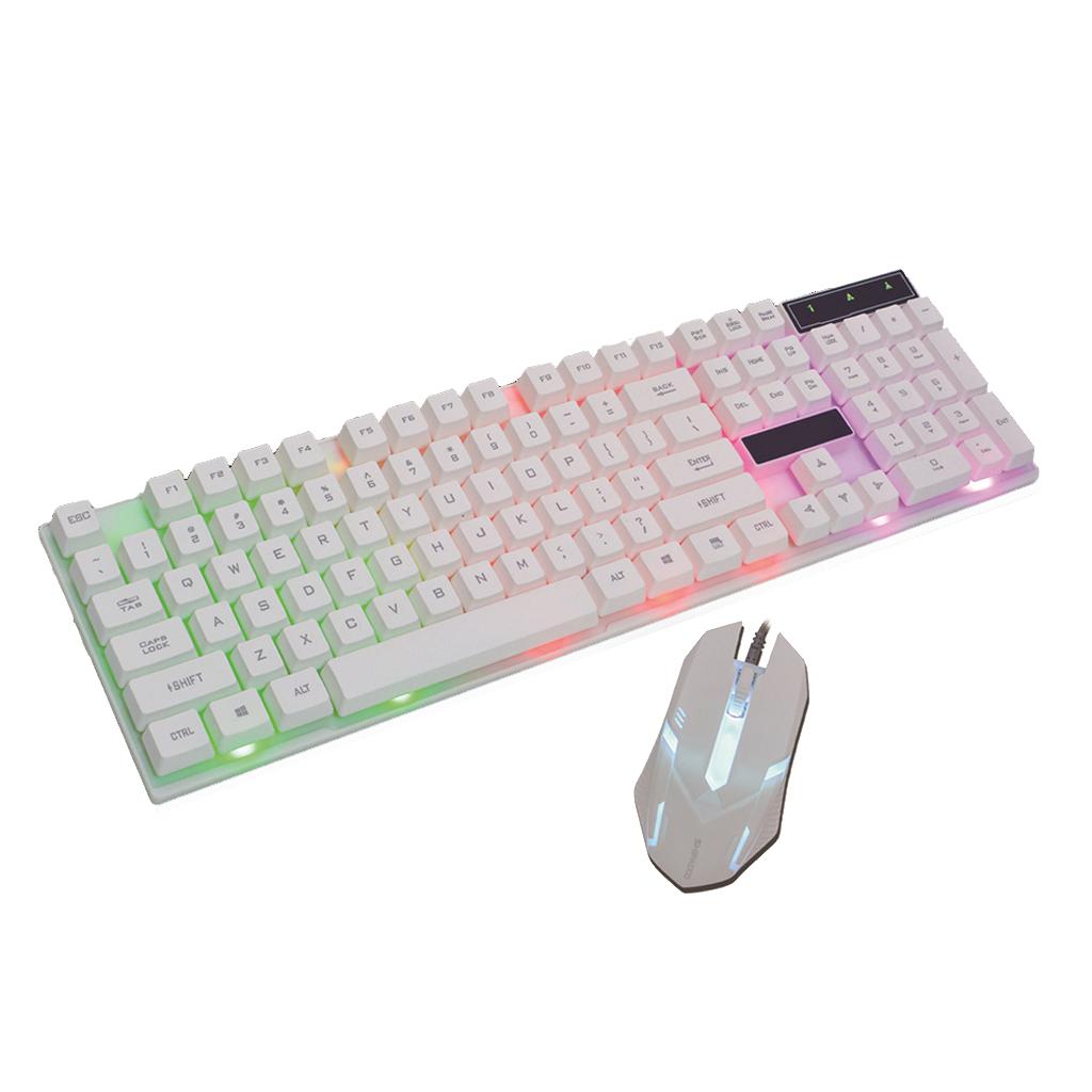 Wired Gaming Keyboard Mouse Set RGB LED Backlight