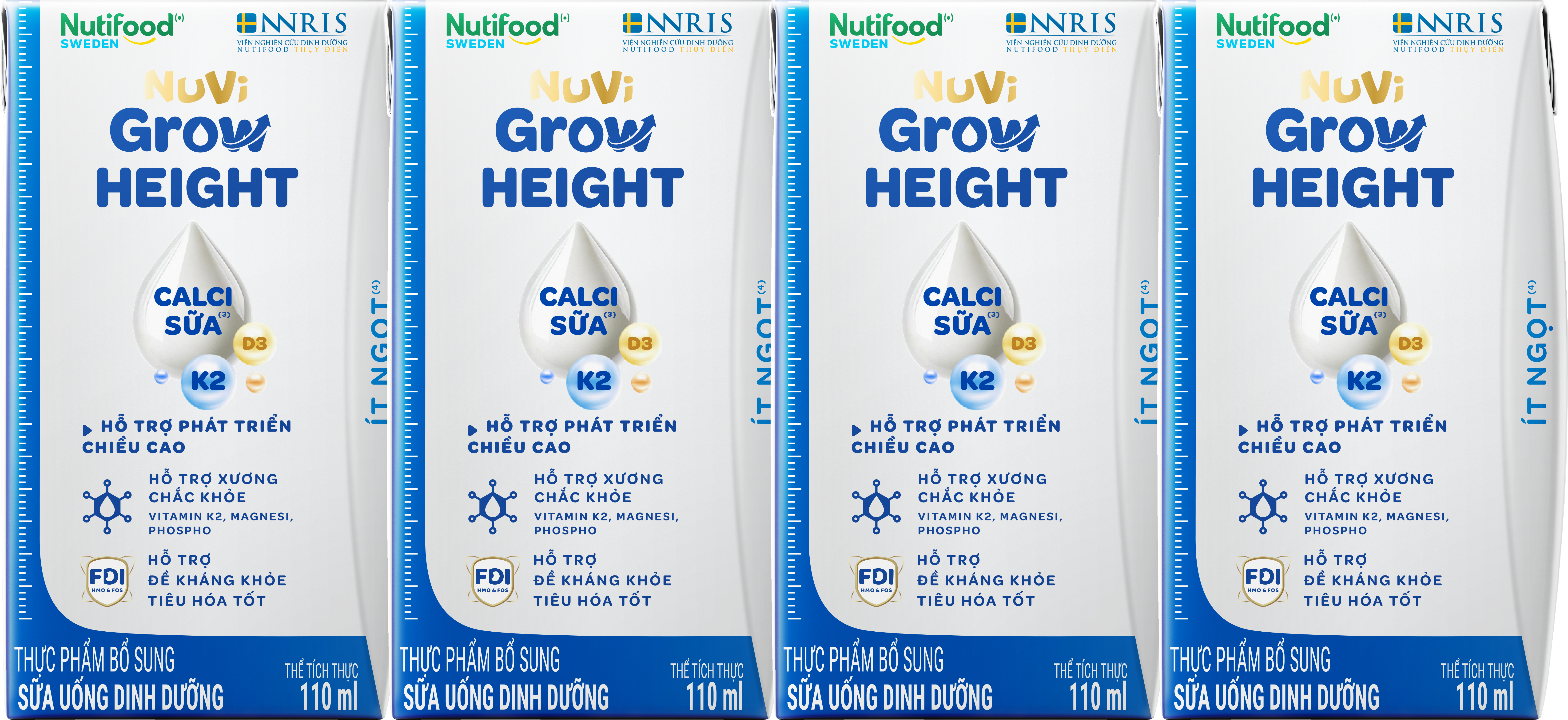 Thùng 24 hộp SBPS Nuvi Grow Height 1+ hỗ trợ phát triển chiều cao hộp 110ml