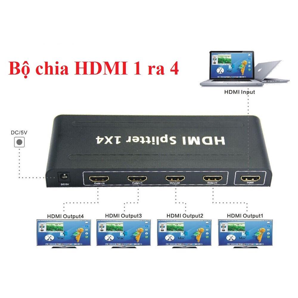 Bộ chia HDMI 1 ra 4 hỗ trợ 4Kx2K mẫu mới băng thông