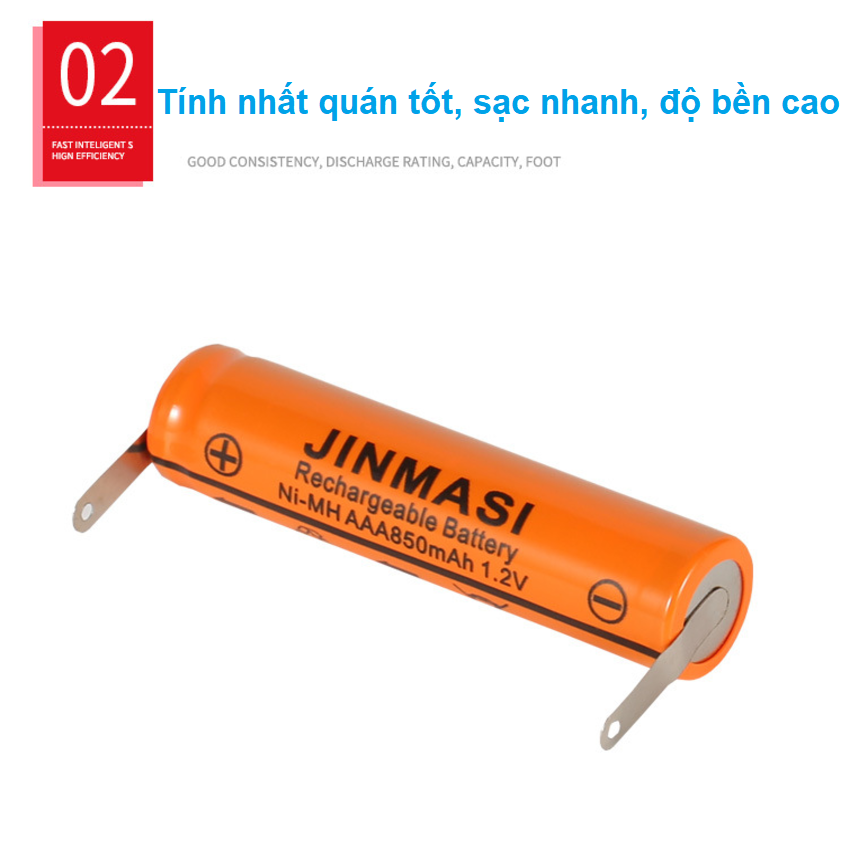 Pin dùng cho máy cạo râu Jinmasi JM850 Ni-MH AAA850mAh 1.2V