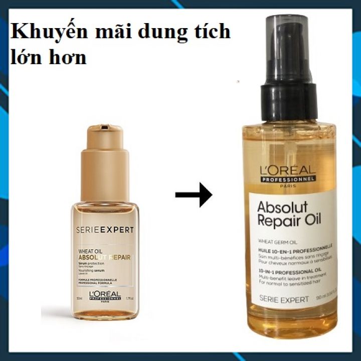 Tinh dầu dưỡng tóc Loreal Serie Expert Absolut Repair Double Serum for sealing split ends for very damaged hair 50ML
