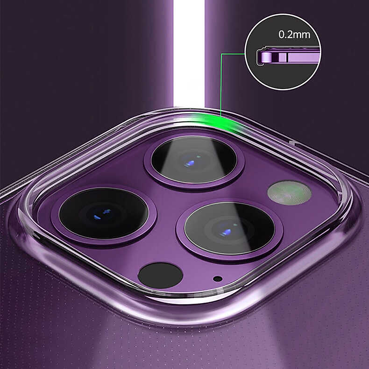 Ốp lưng silicon trong suốt cho iPhone 14 / 14 Plus / 14 Pro / 14 Pro Max hiệu WiWU Concise Series ZCC-108 siêu mỏng 1.5mm độ trong tuyệt đối, chống trầy xước, tản nhiệt tốt - Hàng nhập khẩu