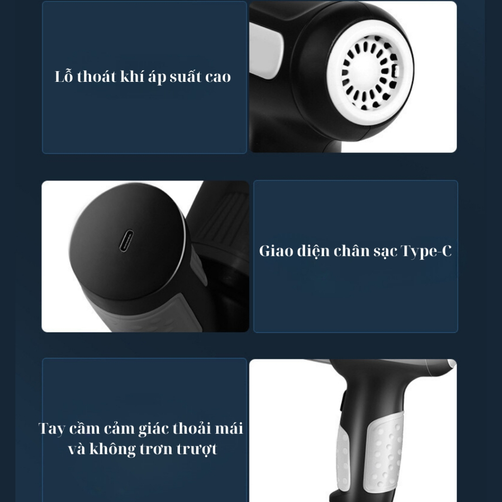 Máy Hút Bụi Mini Cầm Tay 4 Trong 1 Lực Hút Mạnh Dễ Dàng Hút Sạch Bụi Bẩn Trên Xe Oto | Kích Thước Nhỏ Gọn, Cổng Sạc Nhanh Type C