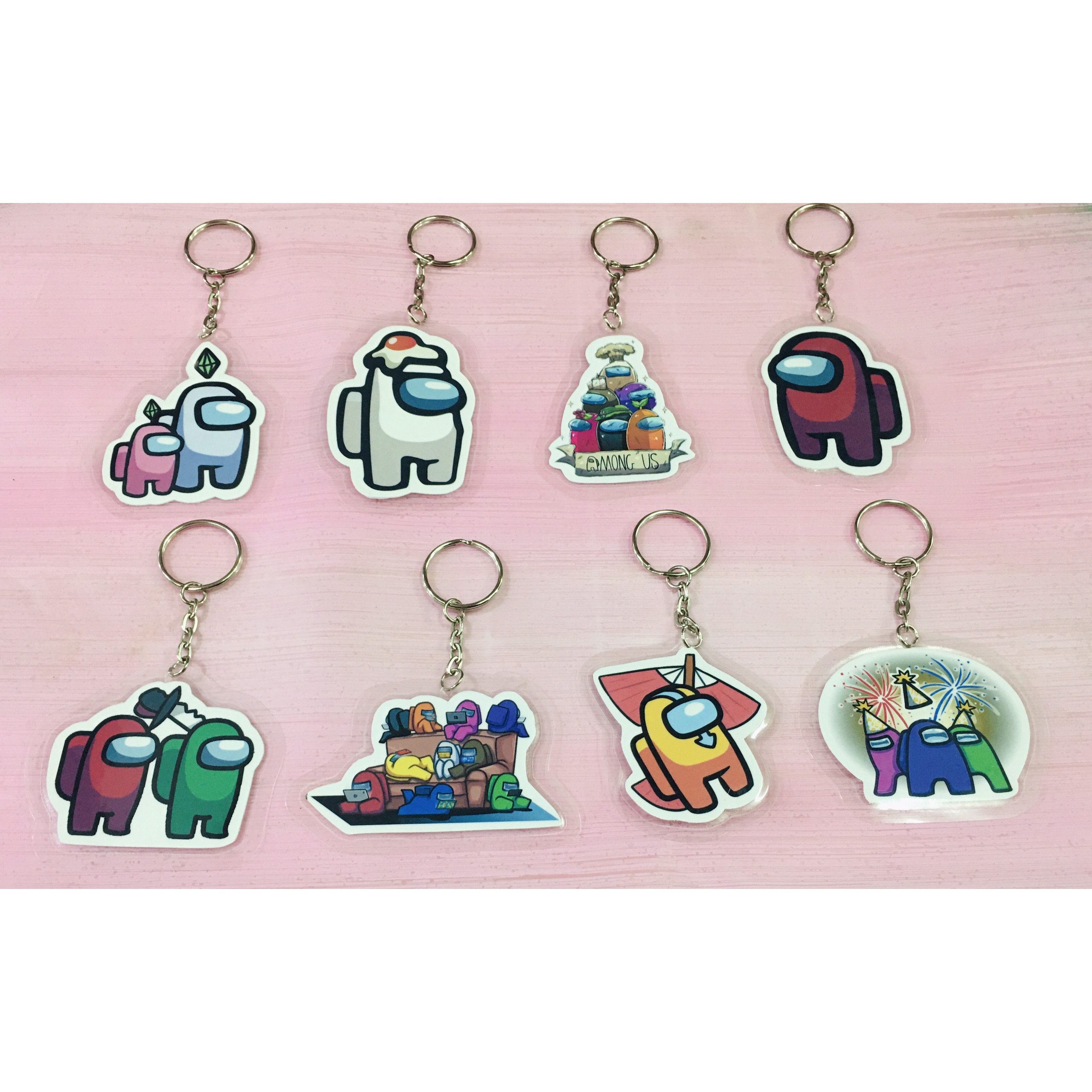 Set 3 Móc khóa cắt tỉa Among Us khác nhau gửi gẫu nhiên