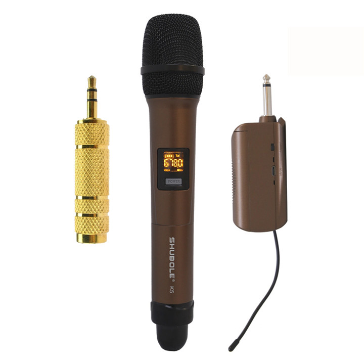 Micro Không Dây Karaoke Shubole K5 + 1 Jack Chuyển Đổi 6. Qua 3 - Hàng chính hãng