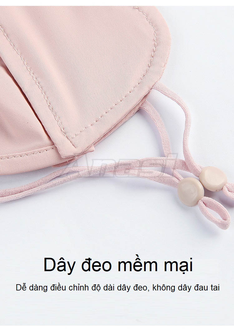 Khẩu trang vải chống nắng nữ thun lạnh kiểu dáng mới Anasi KTO34 - Có lỗ thở chống ngộp