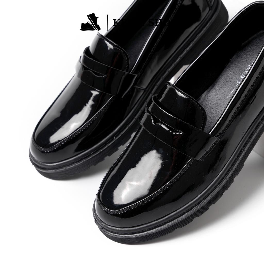 Giày Penny loafer da bóng, dế tăng chiều cao 4cm