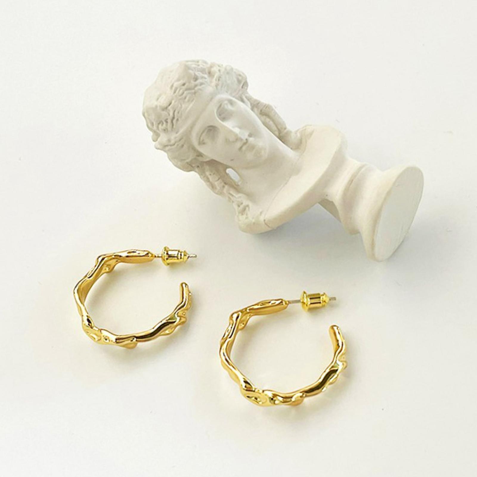 2x Earrings Irregular Beautiful Simple unique Jewelry Women