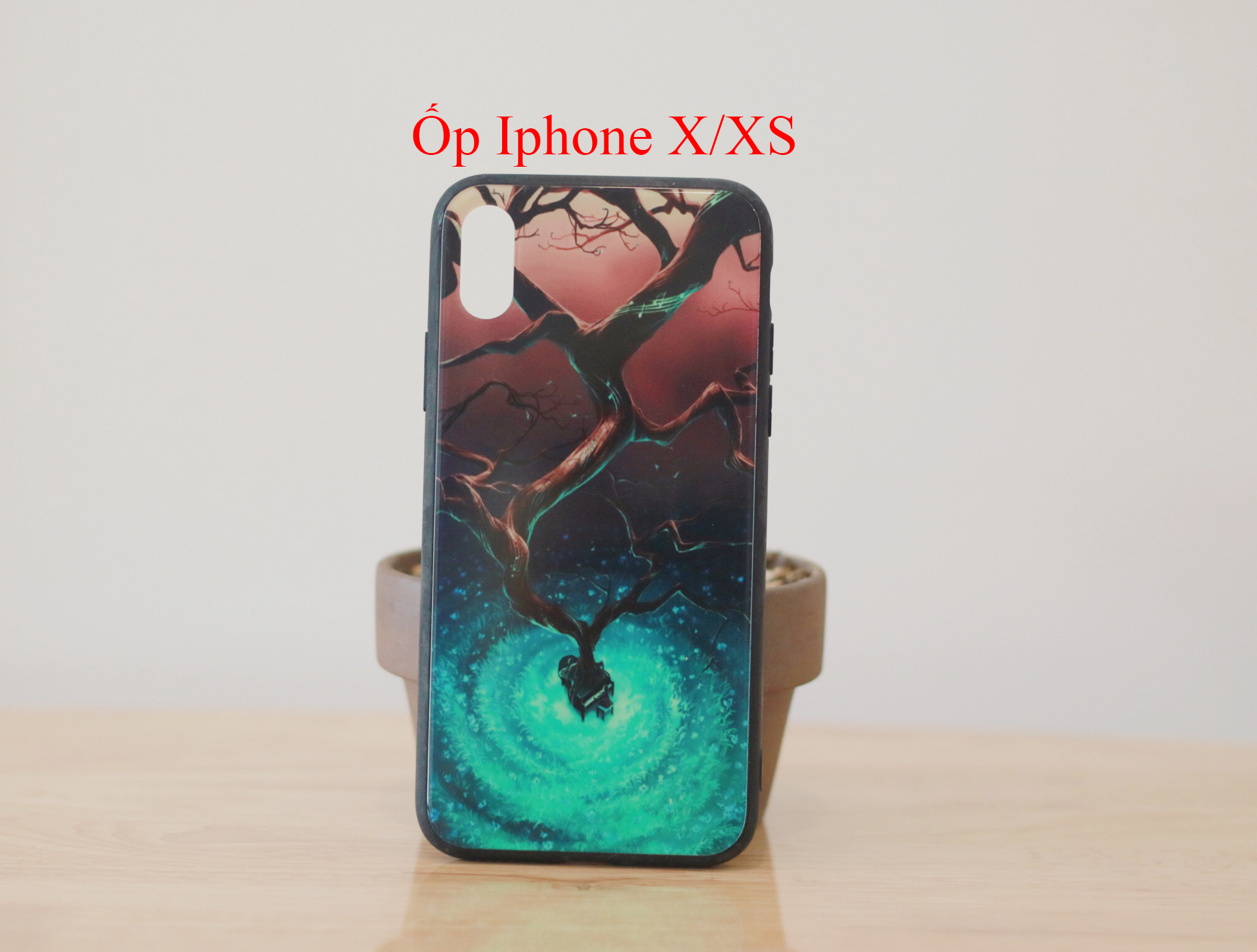 Ốp lưng mặt kính dành cho Iphone X/XS - Hàng Chính Hãng