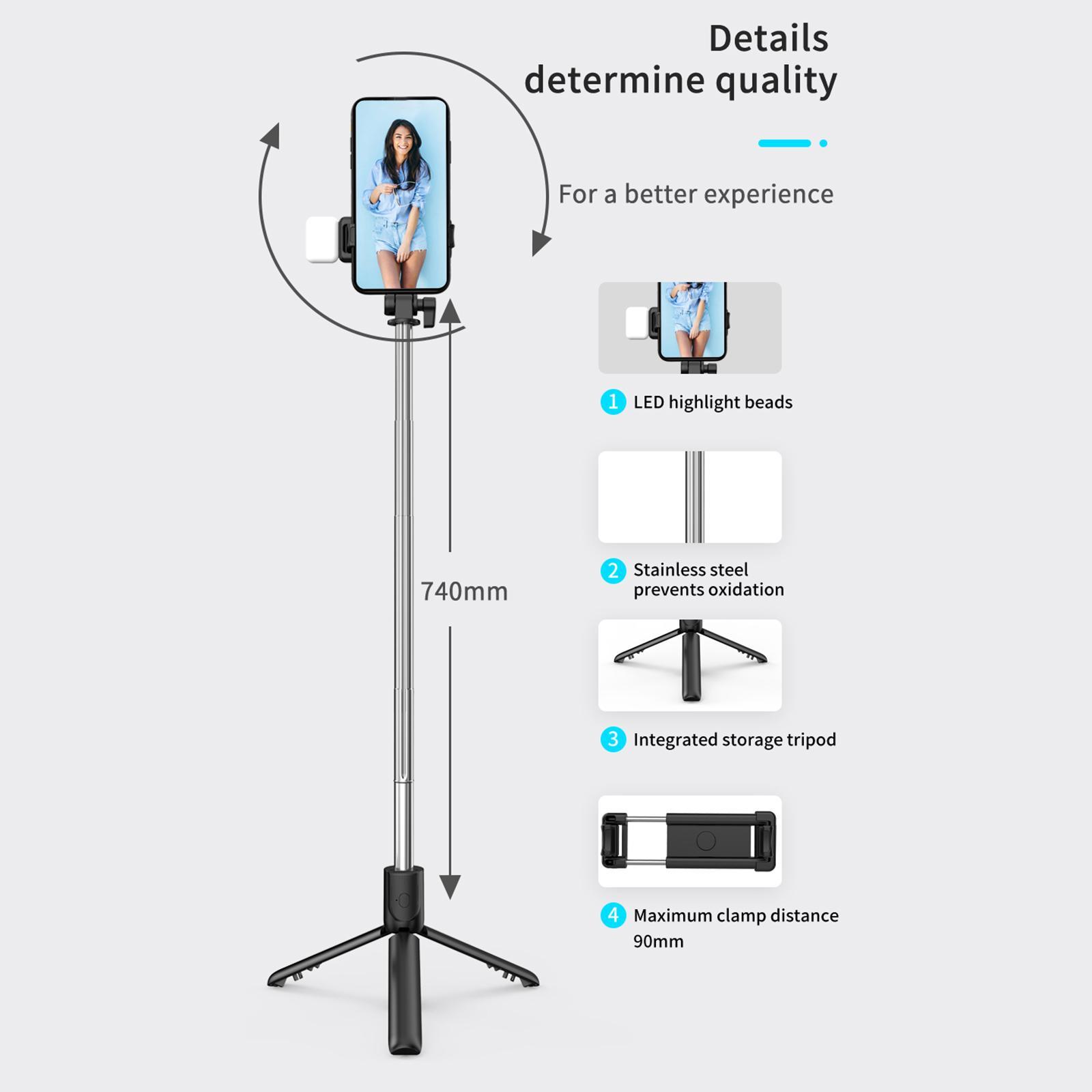 Wireless Selfie Stick Bluetooth 4.0 Phone Stand for Cell Phone for Android Smartphone