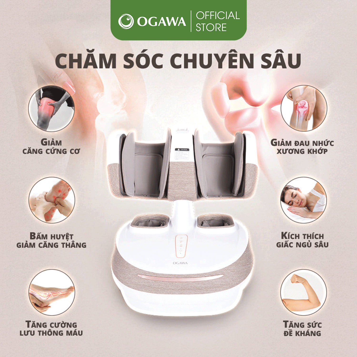 [OGAWA] Máy Massage chân Okmnee 2.0