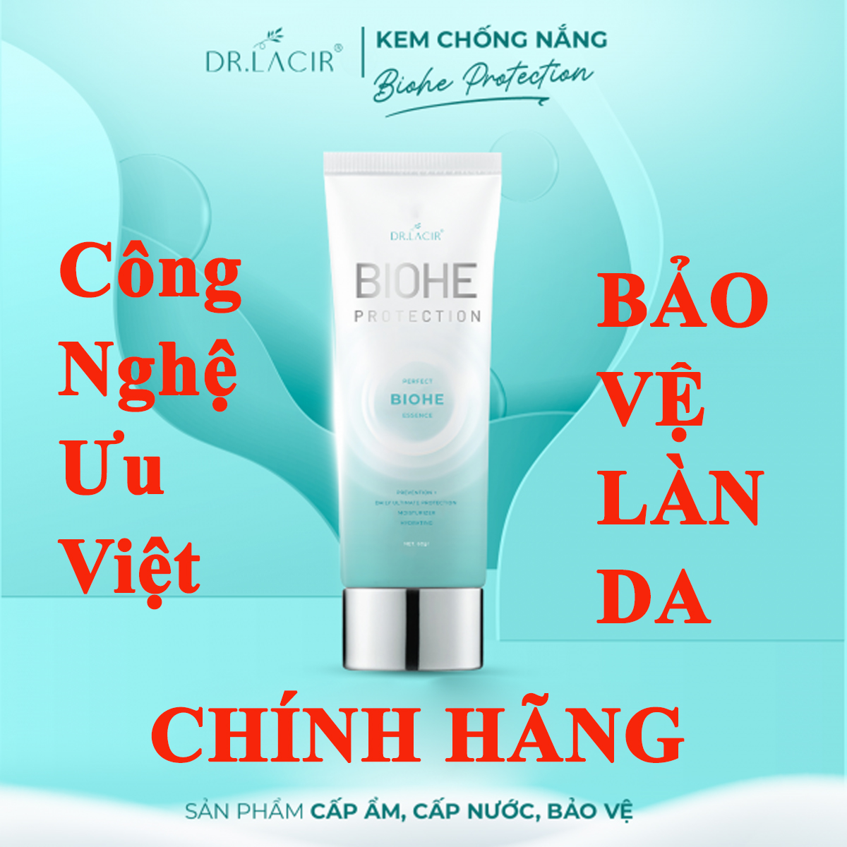 Kem Chống Nắng Dr Lacir - Chống Nắng Sinh Học Biohe Protection Bảo Vệ Làn da (Chính Hãng Dr.Lacir)